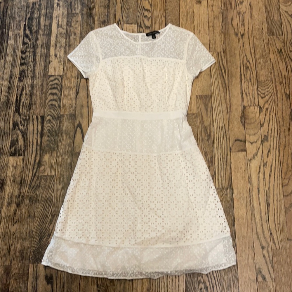 Banana Republic white eyelet dress size 8